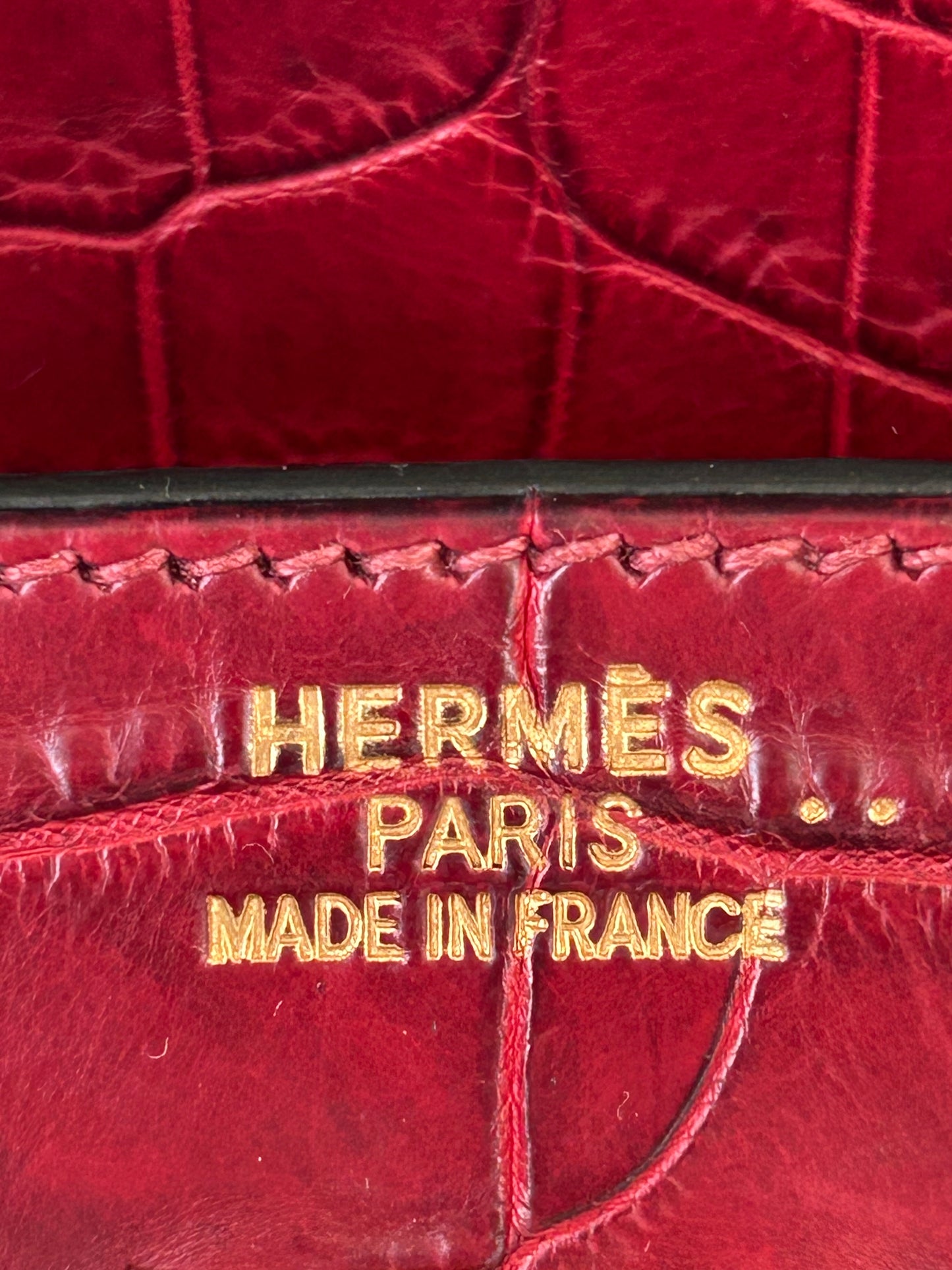 Hermes Red Crocodile & Gold Hardware Birkin 30