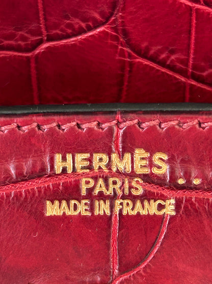 Hermes Red Crocodile & Gold Hardware Birkin 30