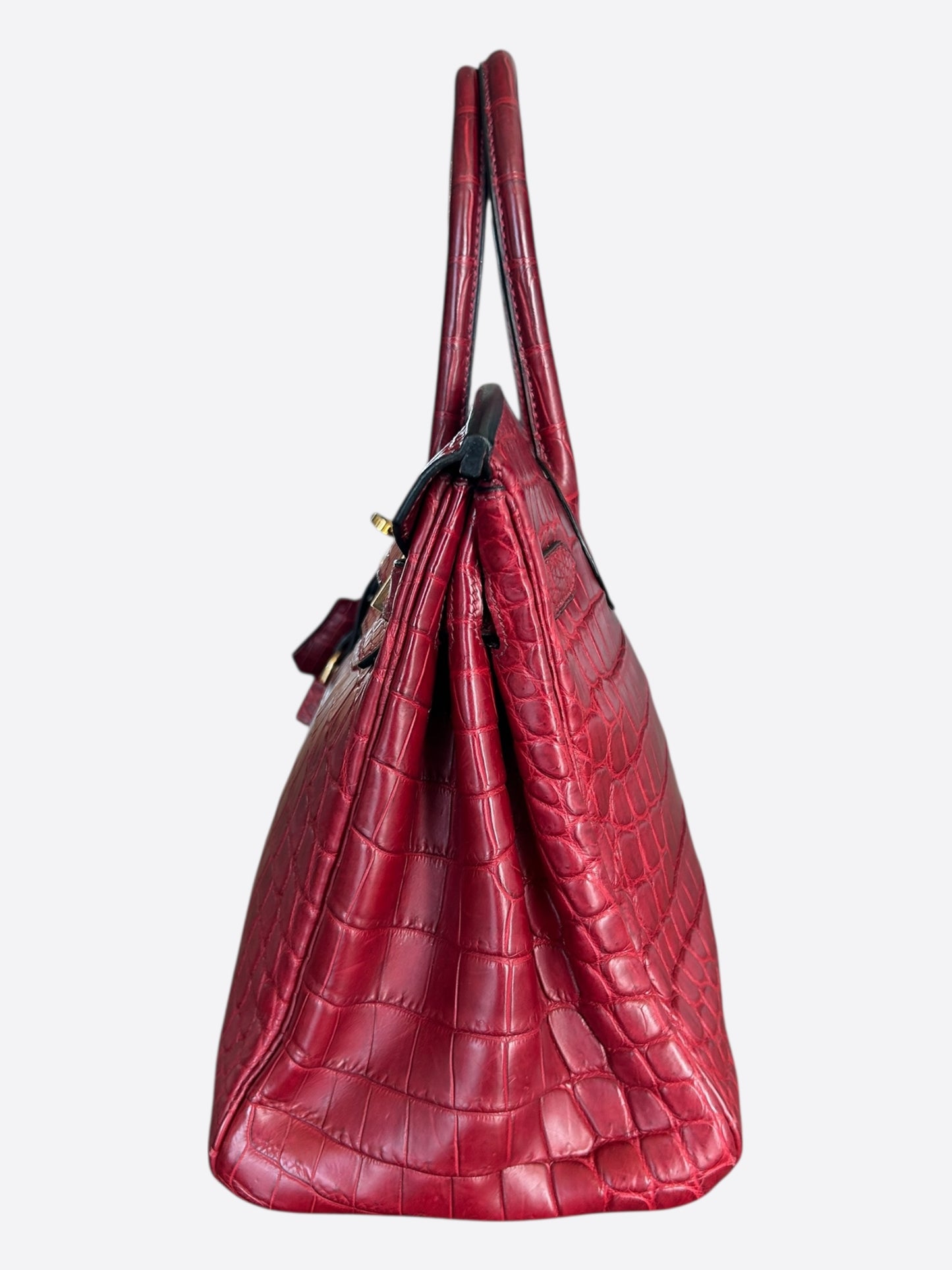 Hermes Red Crocodile & Gold Hardware Birkin 30