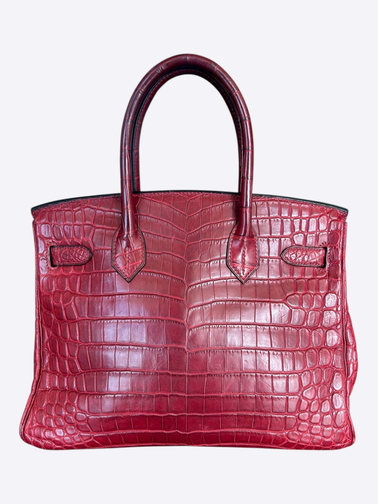 Hermes Red Crocodile & Gold Hardware Birkin 30