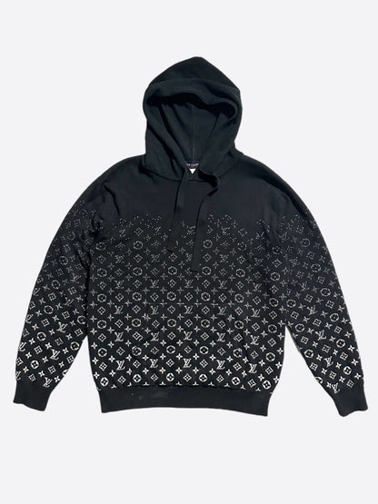 Louis Vuitton Black & White Monogram Gradient Hoodie