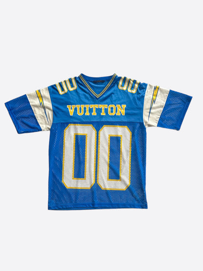 Louis Vuitton Blue & Yellow Mesh Football Jersey