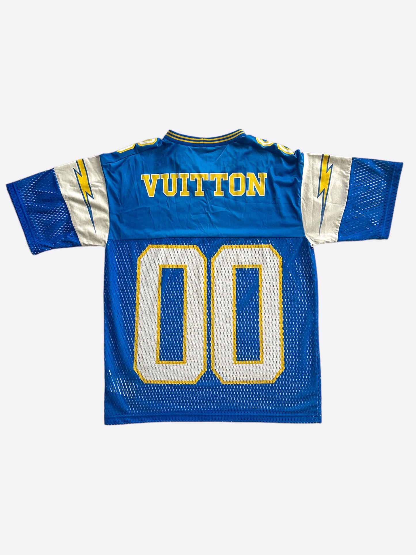 Louis Vuitton Blue & Yellow Mesh Football Jersey