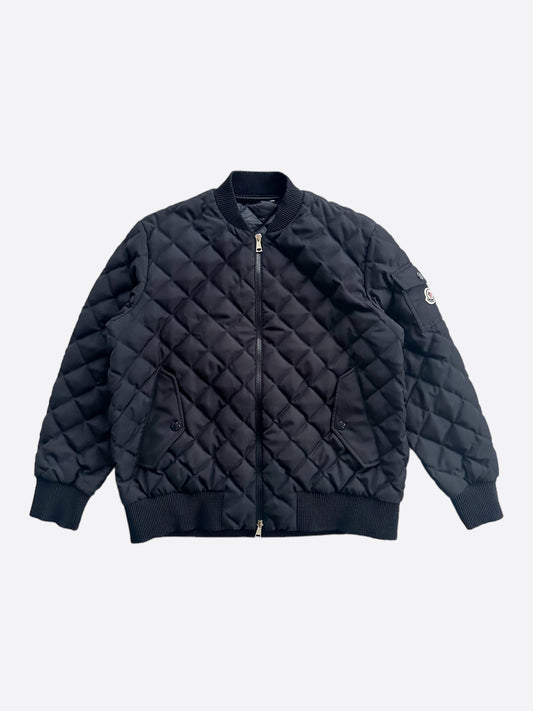 Moncler Navy Algeiba Quilted Bomber Jacket
