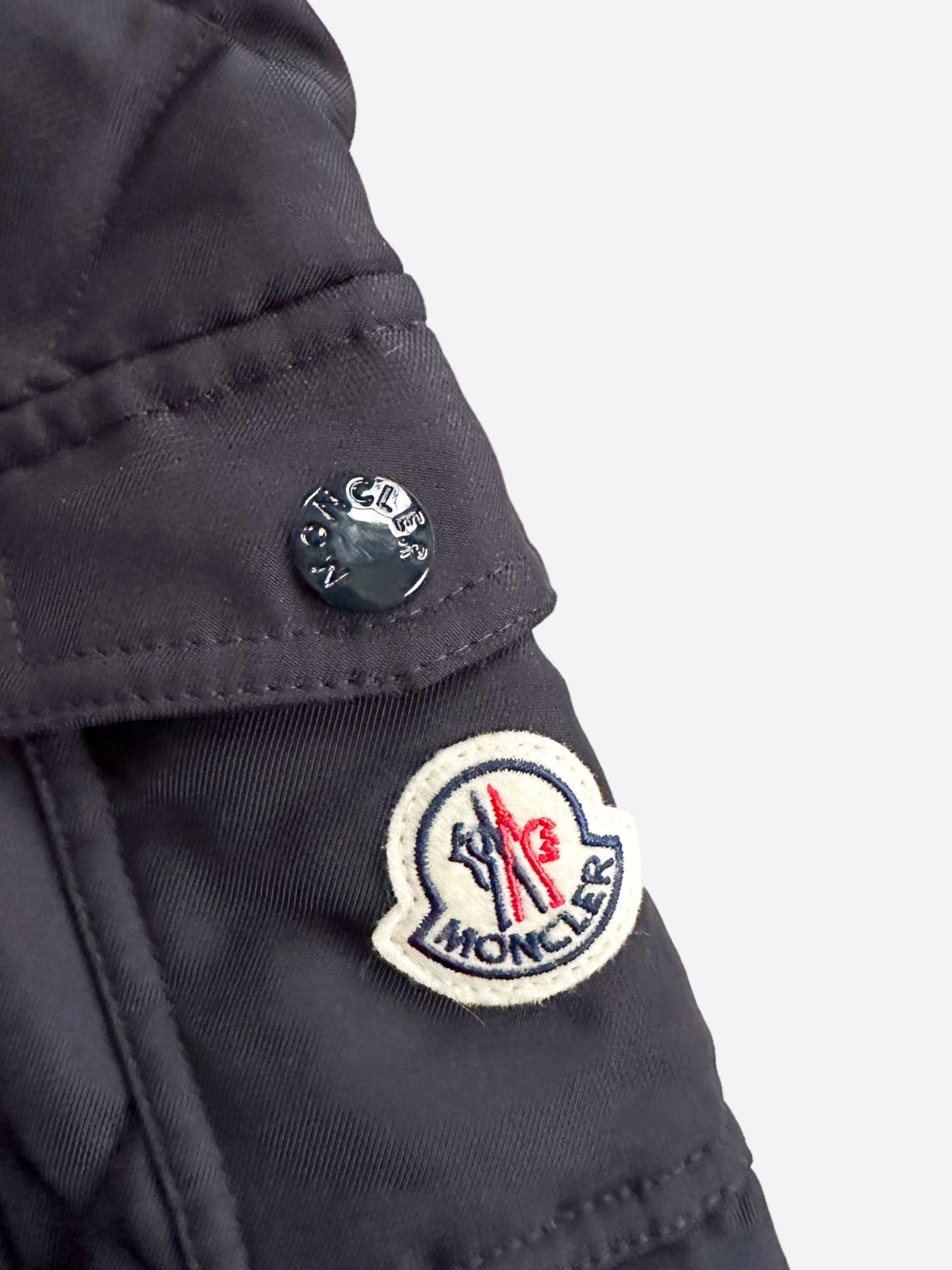 Moncler Navy Algeiba Quilted Bomber Jacket