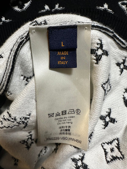 Louis Vuitton Black & White Monogram Gradient Hoodie