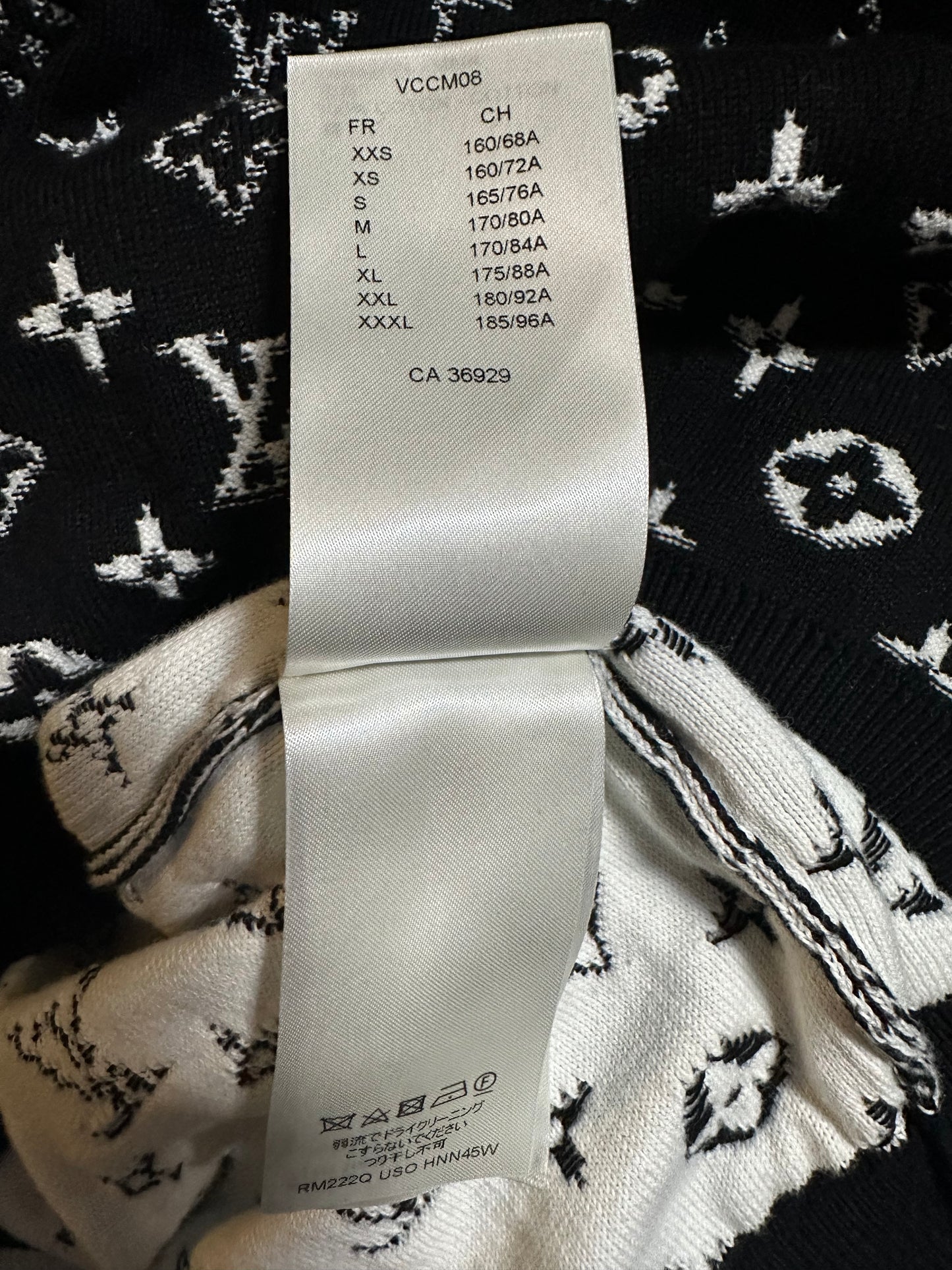 Louis Vuitton Black & White Monogram Gradient Hoodie