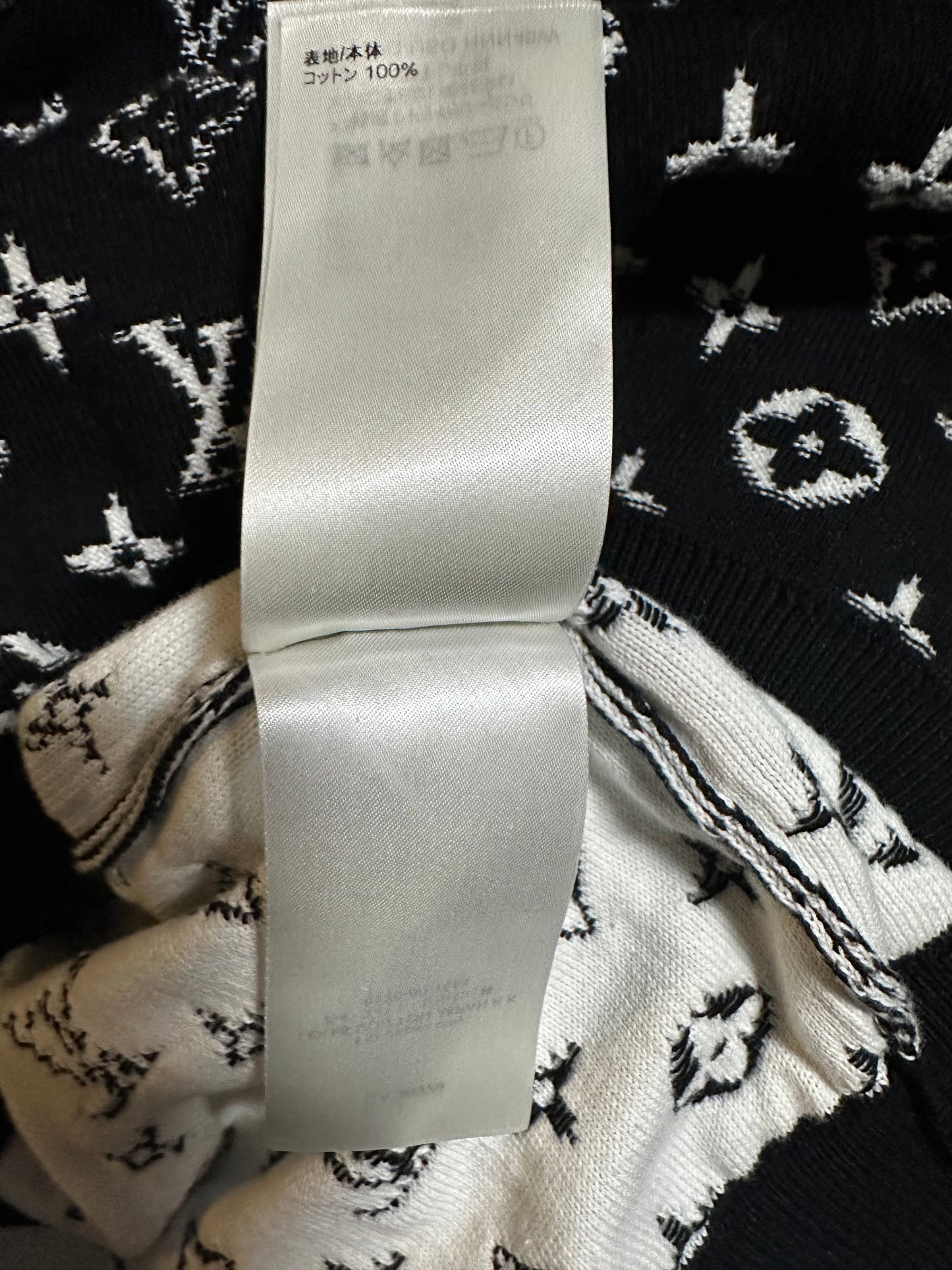 Louis Vuitton Black & White Monogram Gradient Hoodie