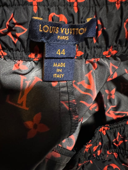 Louis Vuitton Black & Red Monogram Track Pants