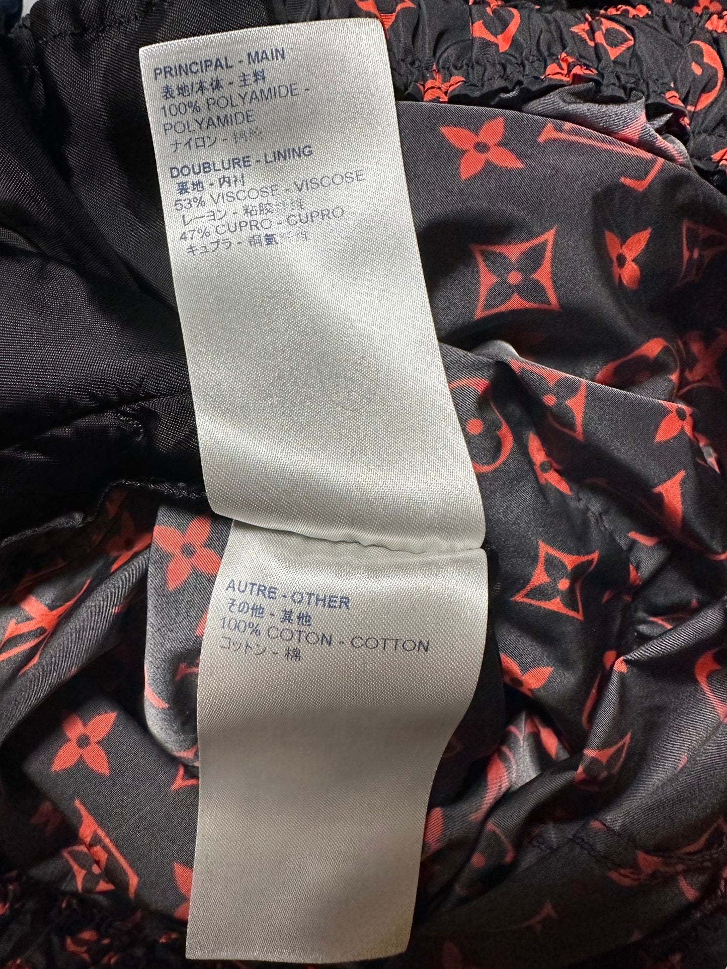 Louis Vuitton Black & Red Monogram Track Pants