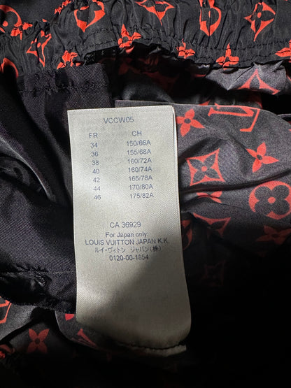 Louis Vuitton Black & Red Monogram Track Pants