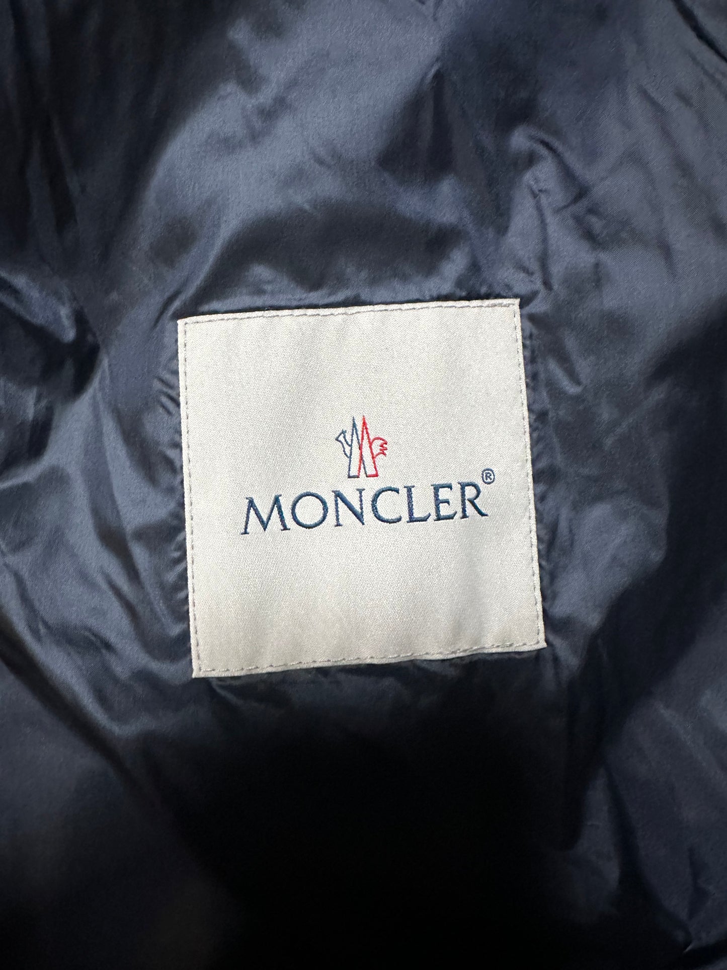 Moncler Navy Algeiba Quilted Bomber Jacket