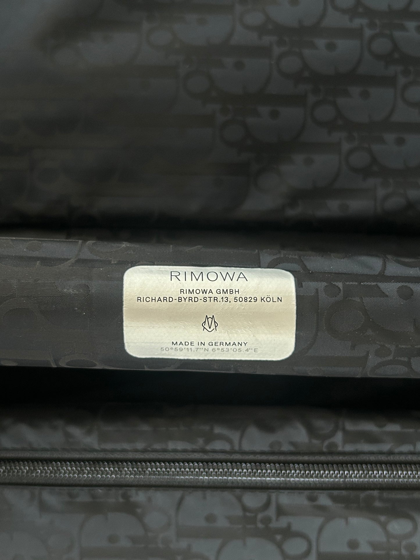 Dior Rimowa Black Oblique Carry-On Luggage