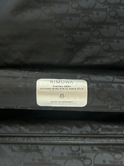 Dior Rimowa Black Oblique Carry-On Luggage
