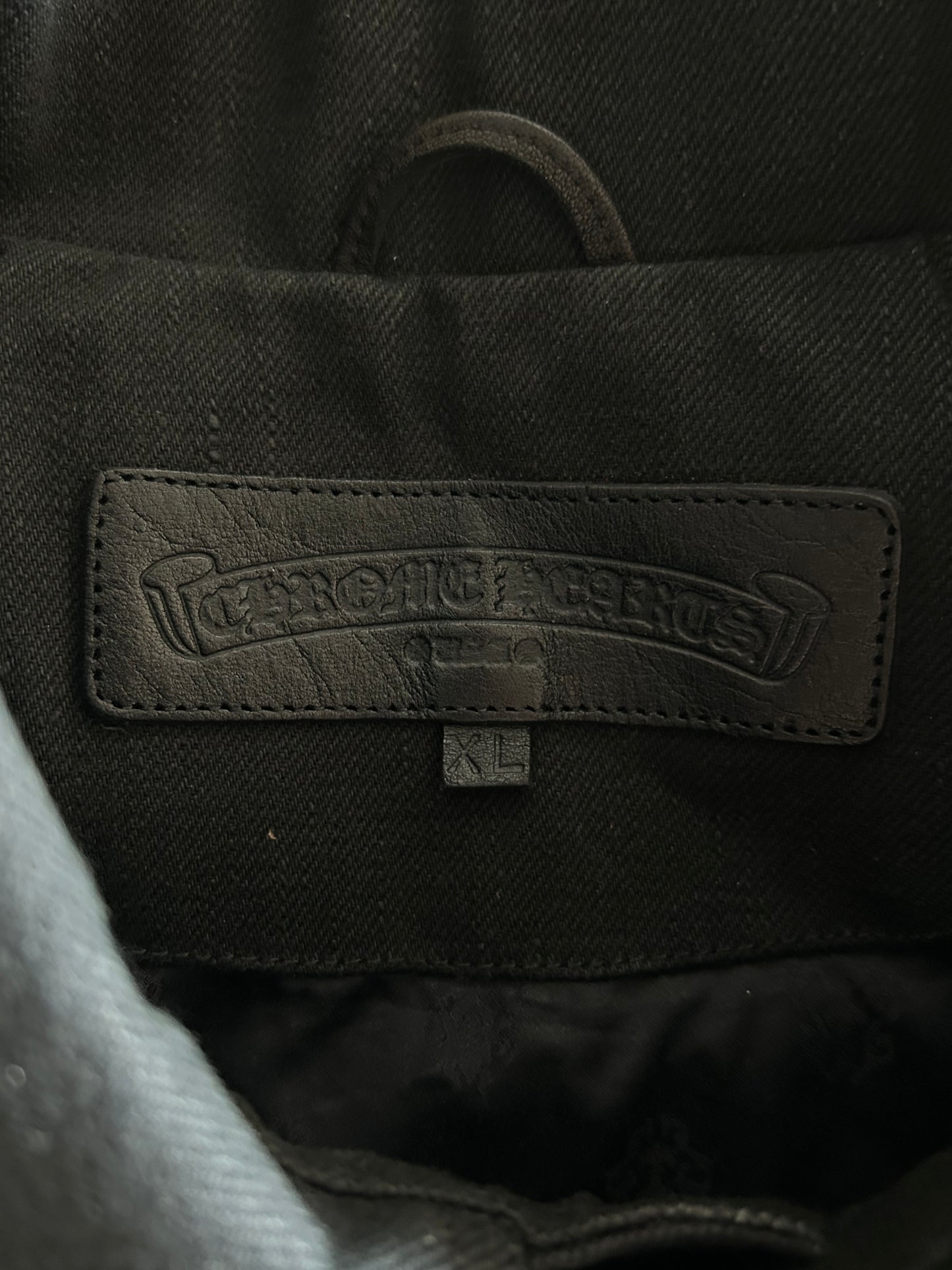 Chrome Hearts Black & Red Floral Patch Fleur Jacket