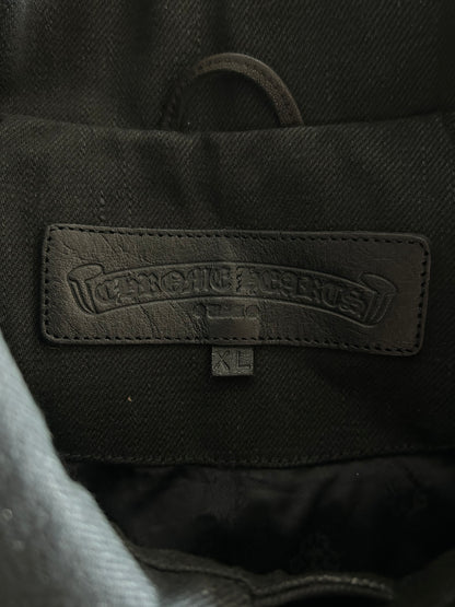 Chrome Hearts Black & Red Floral Patch Fleur Jacket