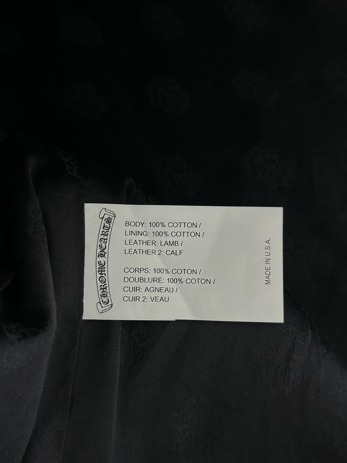 Chrome Hearts Black & Red Floral Patch Fleur Jacket