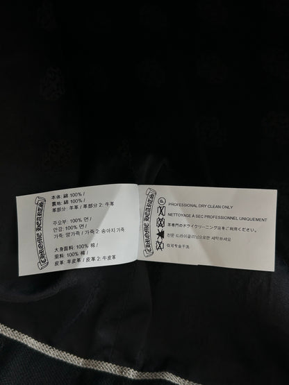 Chrome Hearts Black & Red Floral Patch Fleur Jacket