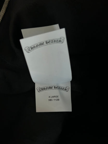 Chrome Hearts Black & Red Floral Patch Fleur Jacket