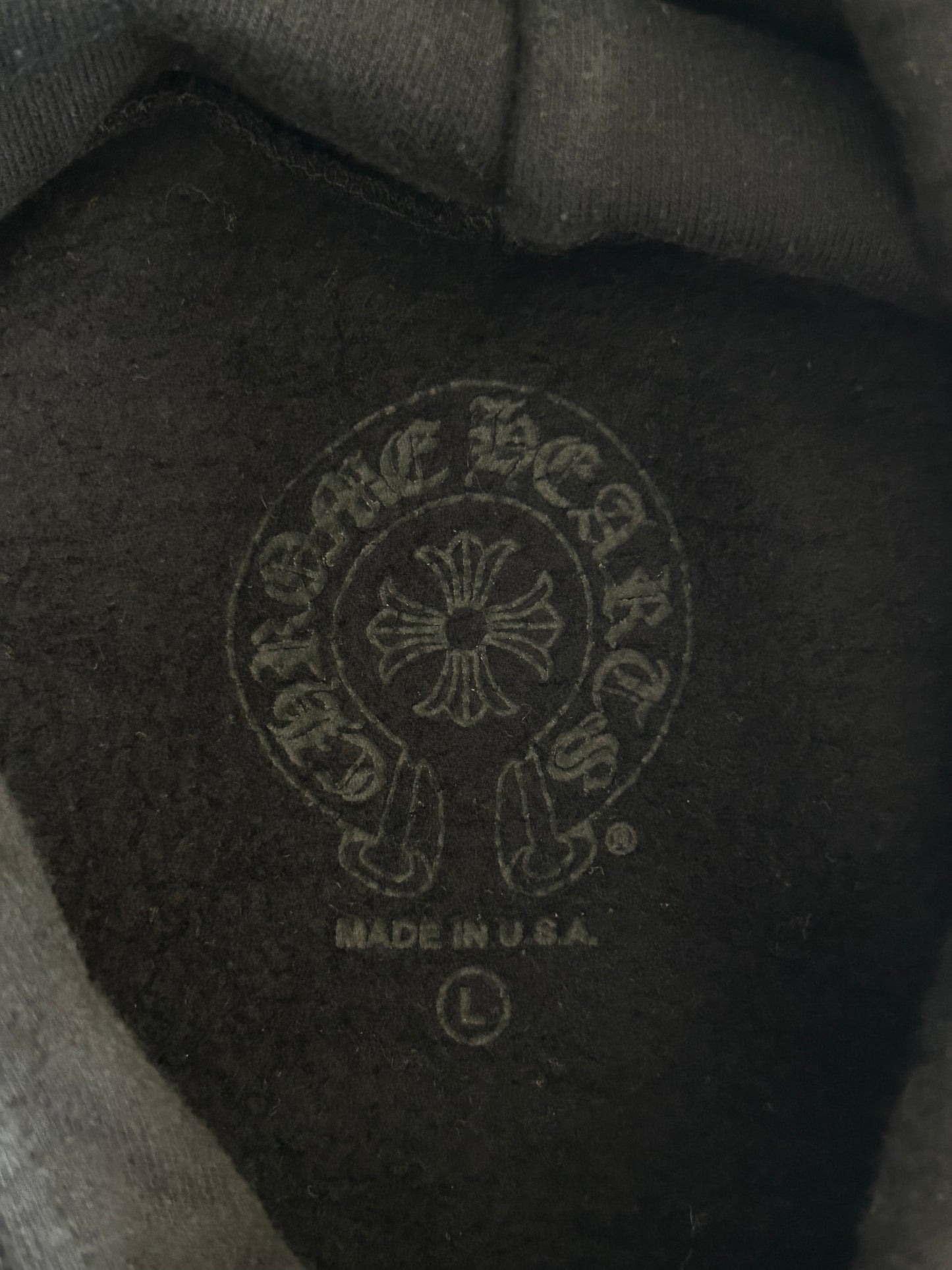 Chrome Hearts Black & White Cemetery Cross Logo Hoodie