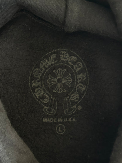 Chrome Hearts Black & White Cemetery Cross Logo Hoodie