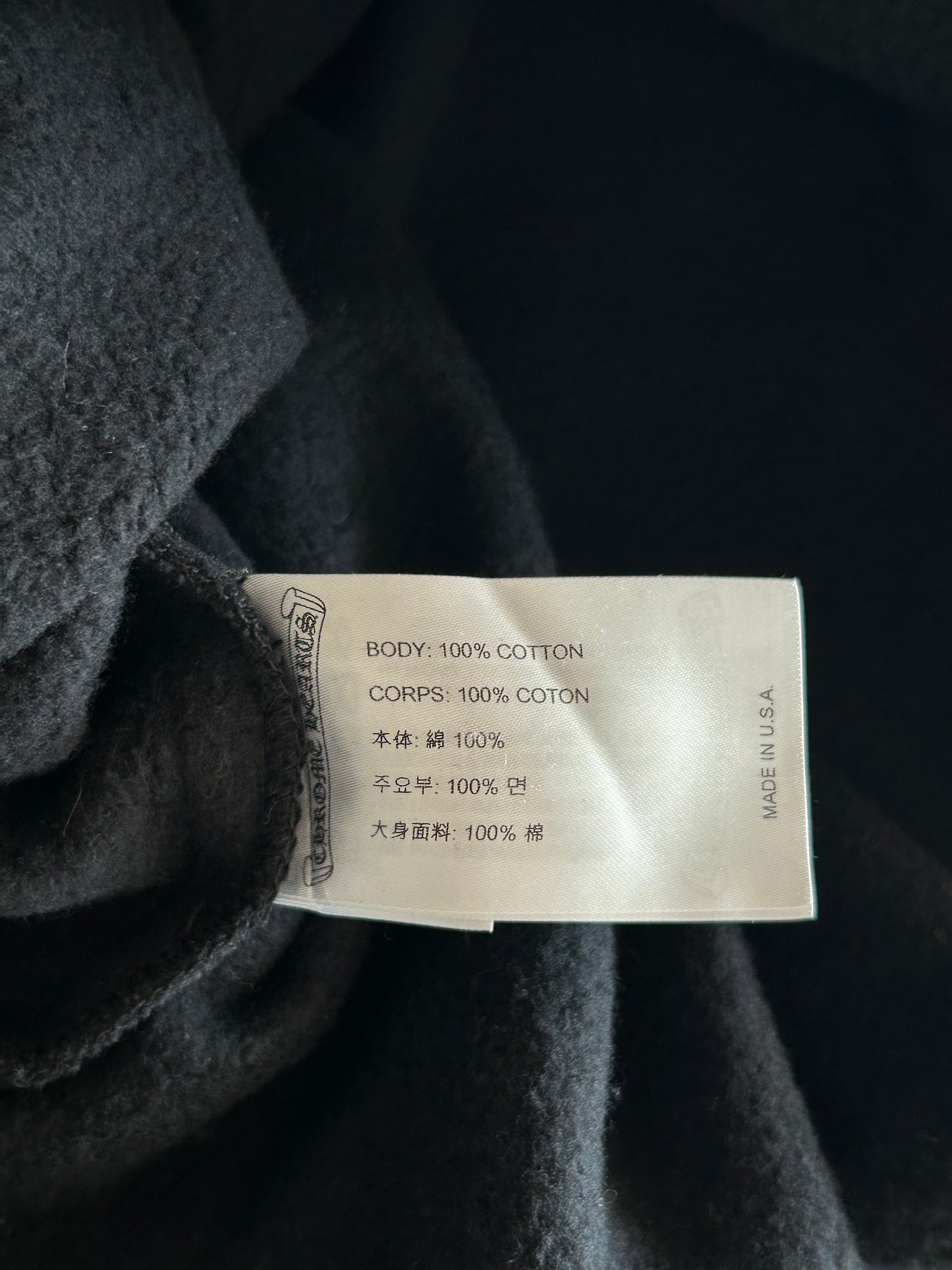 Chrome Hearts Black & White Cemetery Cross Logo Hoodie