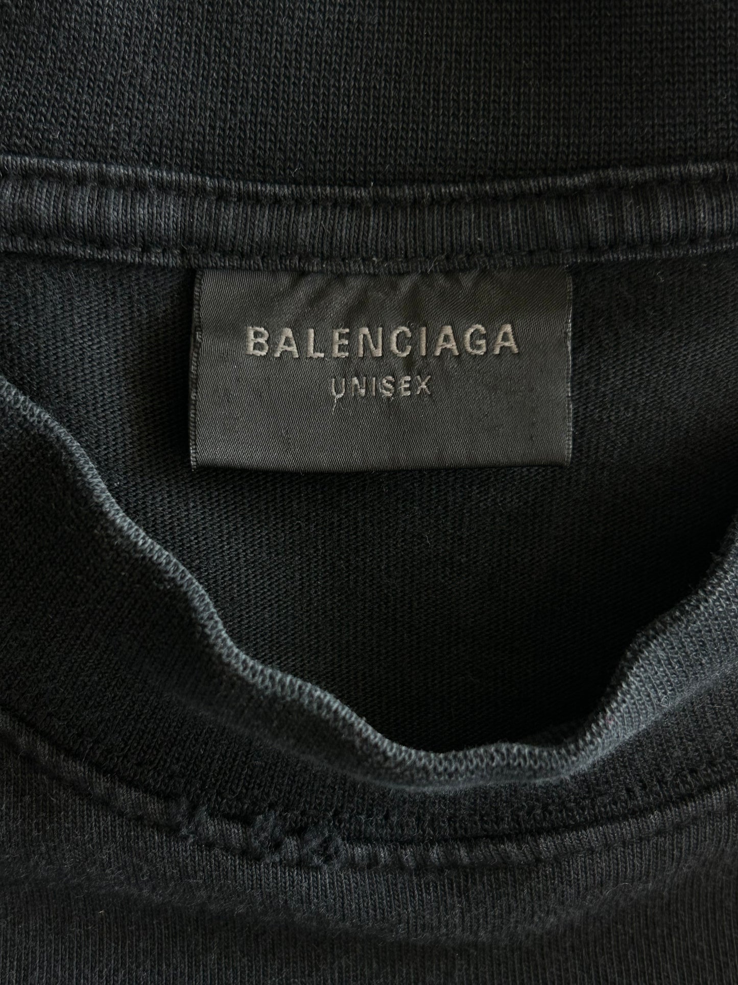 Balenciaga Black & White Apple Logo T-Shirt