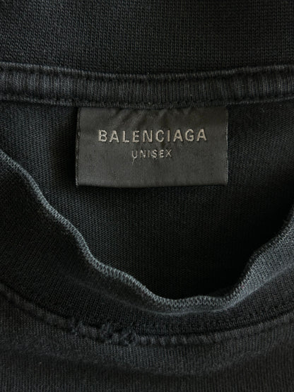 Balenciaga Black & White Apple Logo T-Shirt