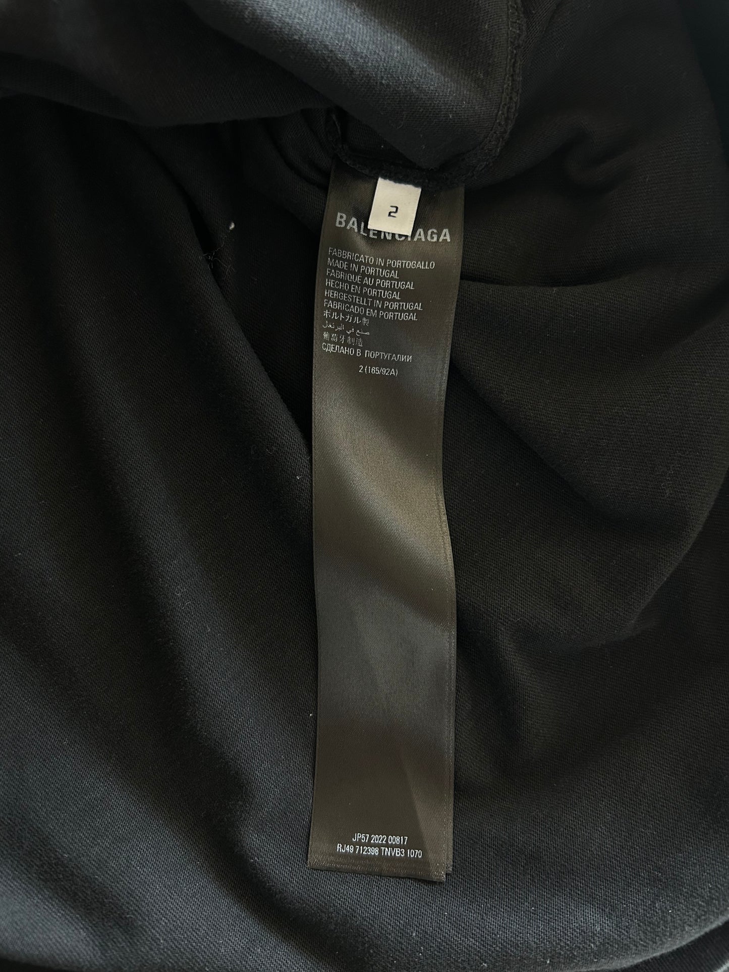 Balenciaga Black & White Apple Logo T-Shirt