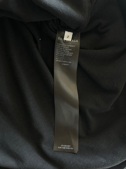 Balenciaga Black & White Apple Logo T-Shirt