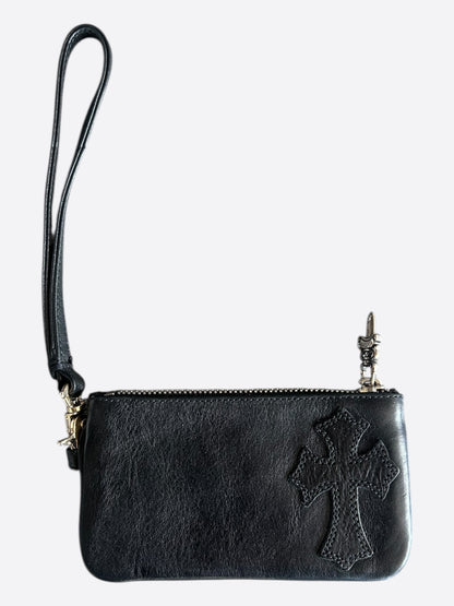 Chrome Hearts Black Cross Patch Loop Wallet