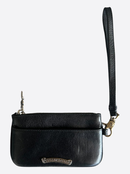 Chrome Hearts Black Cross Patch Loop Wallet