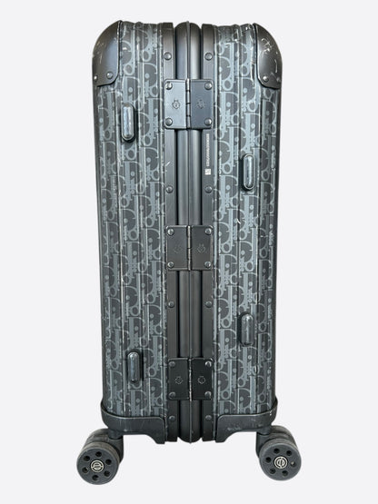 Dior Rimowa Black Oblique Carry-On Luggage