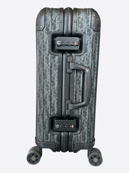 Dior Rimowa Black Oblique Carry-On Luggage