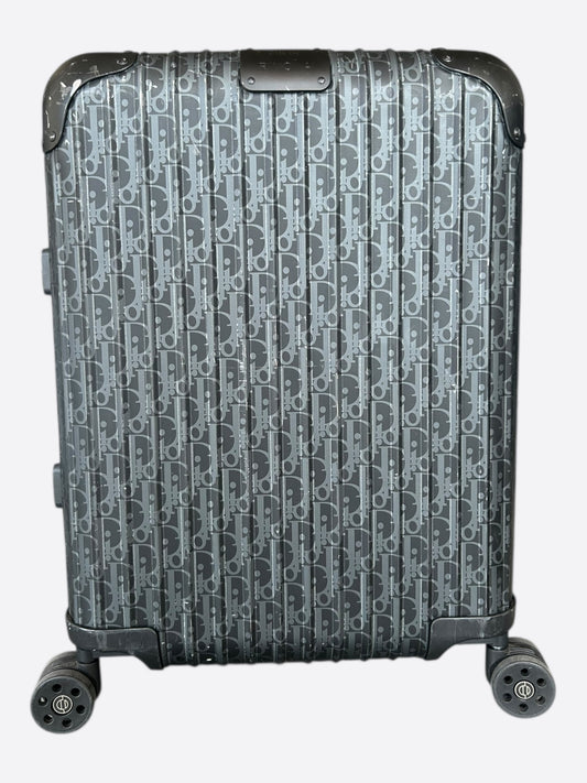 Dior Rimowa Black Oblique Carry-On Luggage