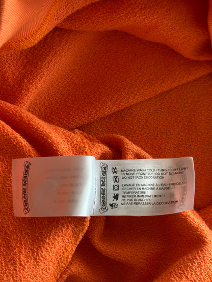Chrome Hearts Orange & Black Dagger Logo Hoodie