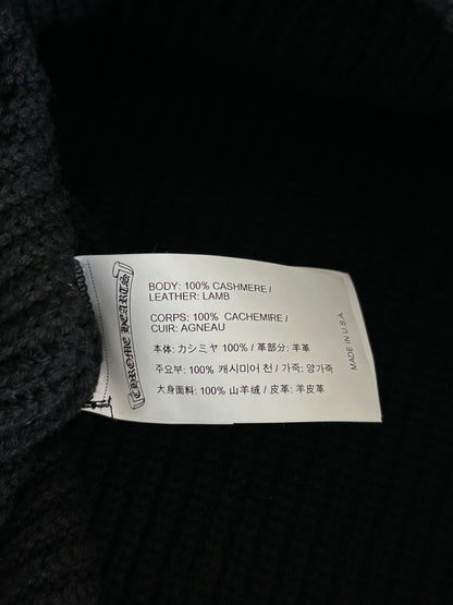 Chrome Hearts Black Triple Cross Patch Cashmere Cardigan