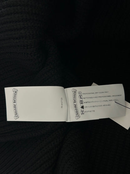 Chrome Hearts Black Triple Cross Patch Cashmere Cardigan