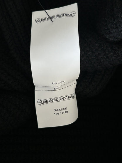 Chrome Hearts Black Triple Cross Patch Cashmere Cardigan