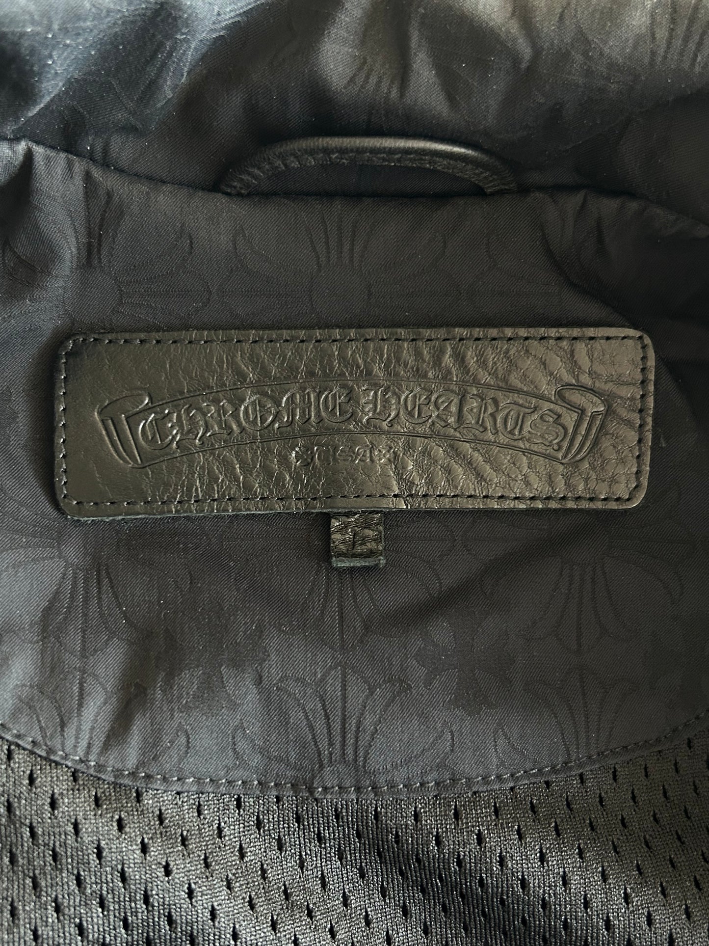 Chrome Hearts Black Cross Jacquard Eyechart Coach Jacket