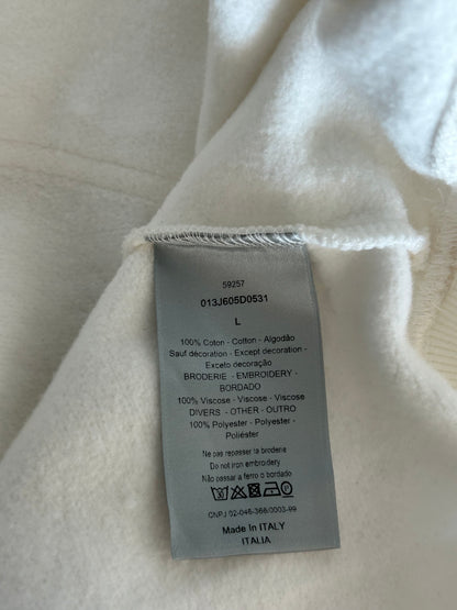 Dior Alex Fonton White Flower Embroidered Hoodie