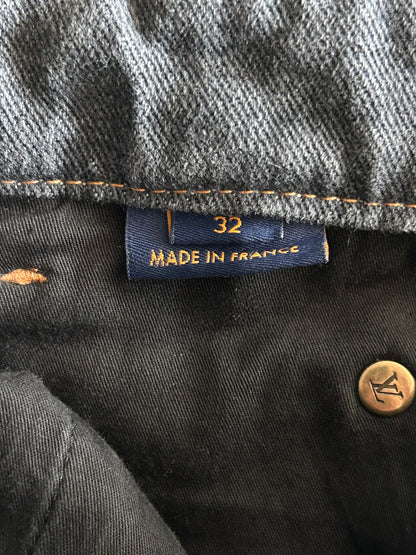 Louis Vuitton Grey Flower Monogram Jeans