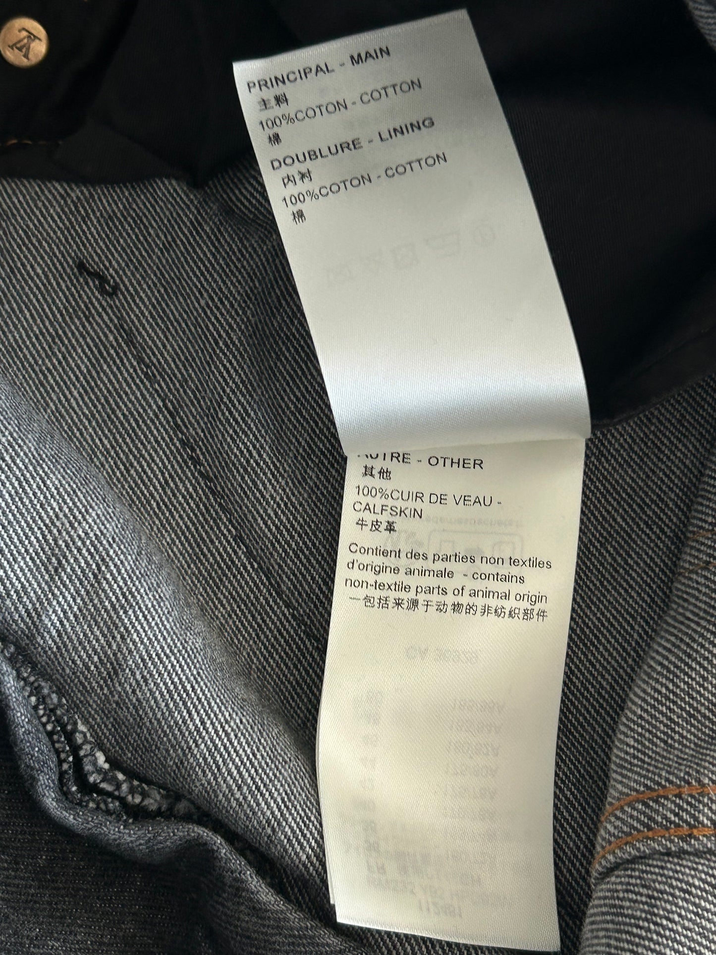 Louis Vuitton Grey Flower Monogram Jeans