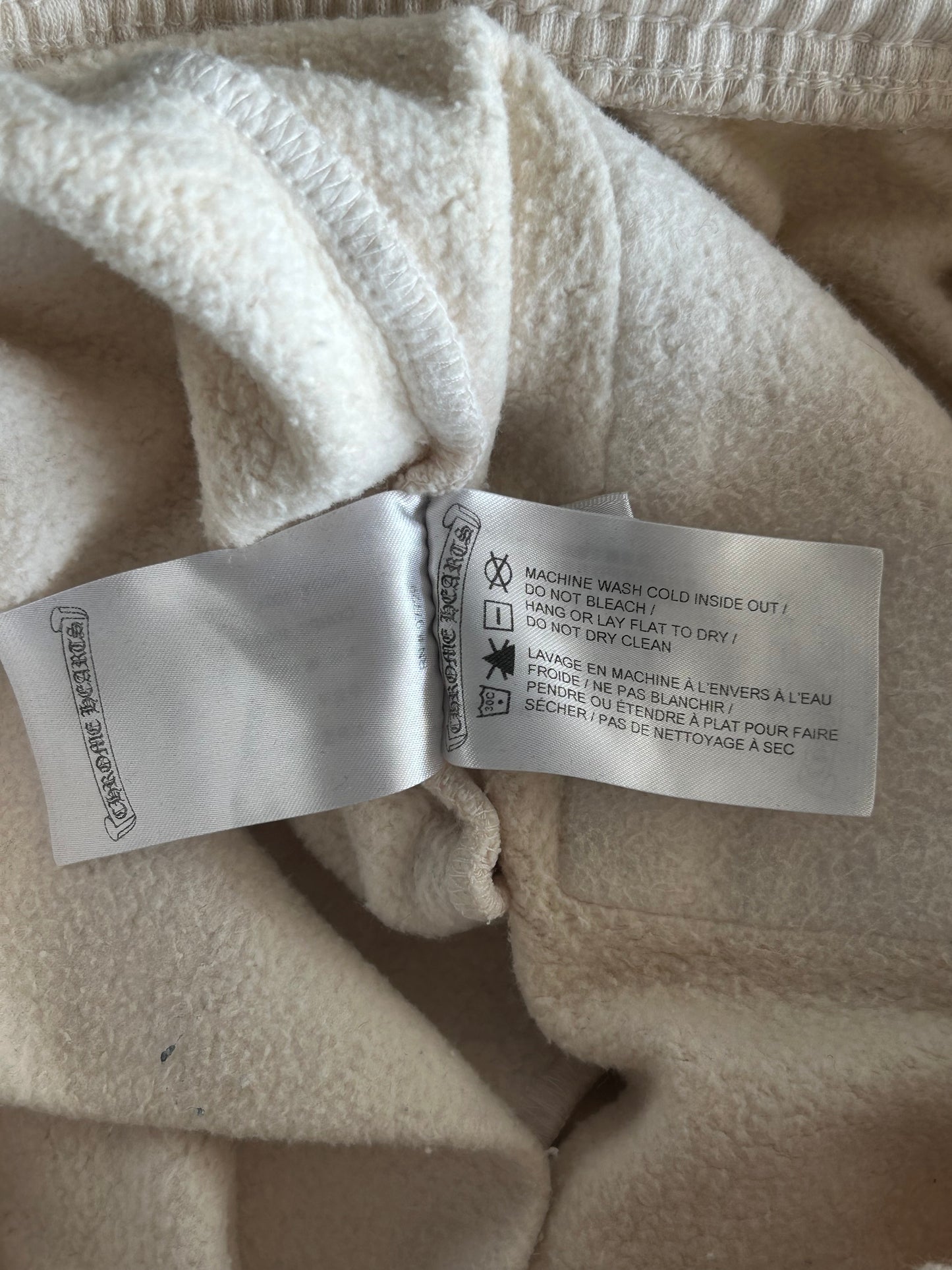 Chrome Hearts Drake Cream & Pink Certified Chrome Cross Logo Sweatpants