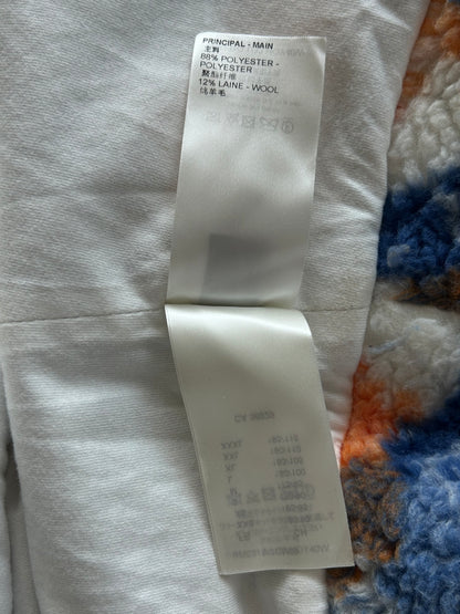 Louis Vuitton Blue & Orange Camo Monogram Fleece Zip Up Jacket