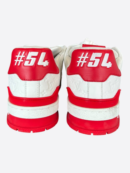 Louis Vuitton Red & White Monogram Trainers