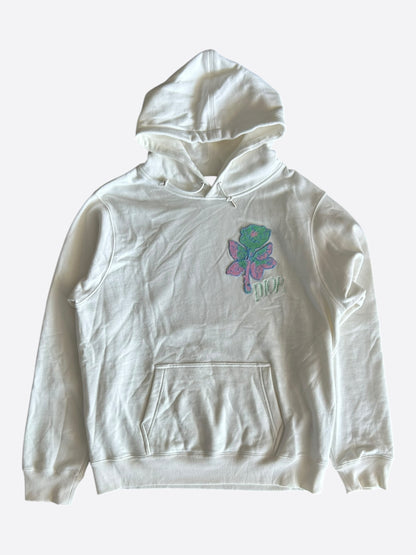 Dior Alex Fonton White Flower Embroidered Hoodie