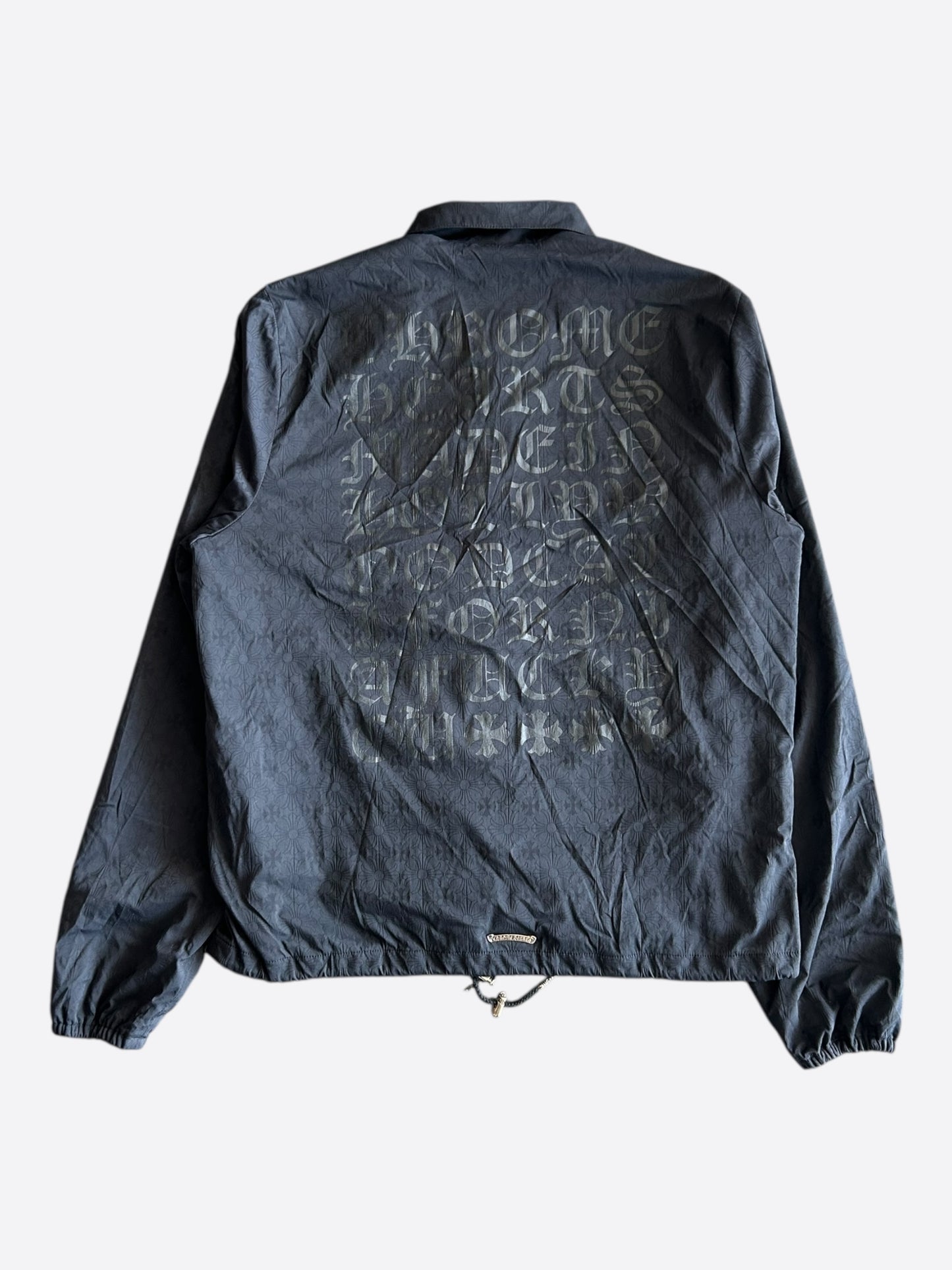 Chrome Hearts Black Cross Jacquard Eyechart Coach Jacket