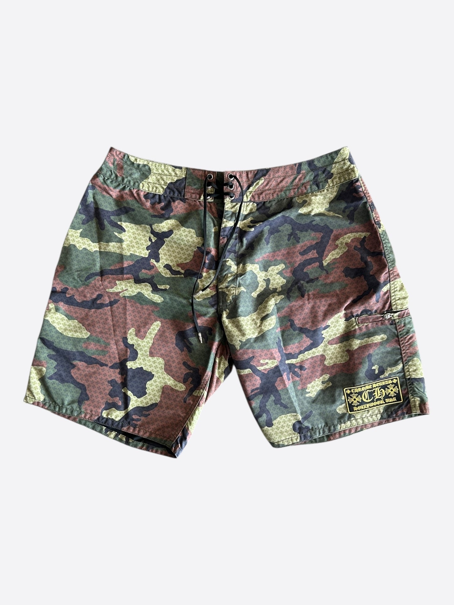 Chrome Hearts Camouflage Cross Jacquard Patch Swimshorts