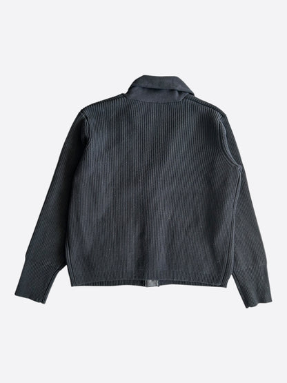 Chrome Hearts Black Triple Cross Patch Cashmere Cardigan